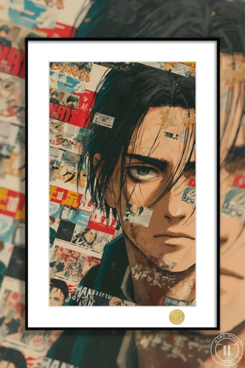 Eren Yeager Decorative Painting - Attack On Titan - H-TWO Studio