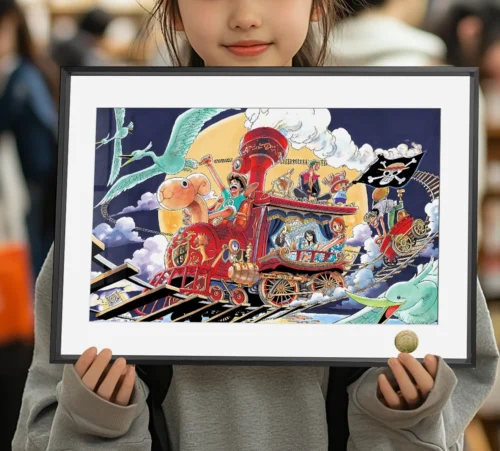 A3 & 4K Size Straw Hat Crew Decorative Painting - ONE PIECE Decoration Painting - HuangGua Studio