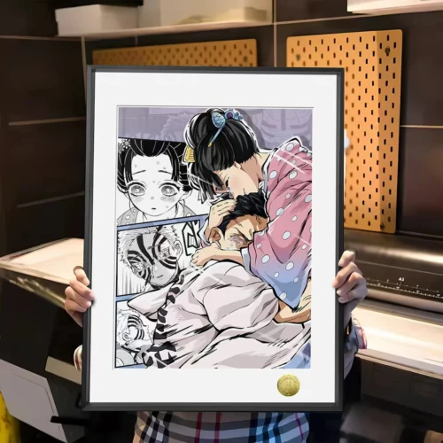 A3 & 4K Size Pure Love Of Akaza Decorative Painting - Demon Slayer: Kimetsu No Yaiba Decoration Painting - HuangGua Studio