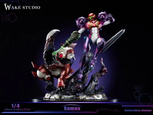 1/4 Scale Samus Aran with LED - Metroid Resin Statue - Wake Studio