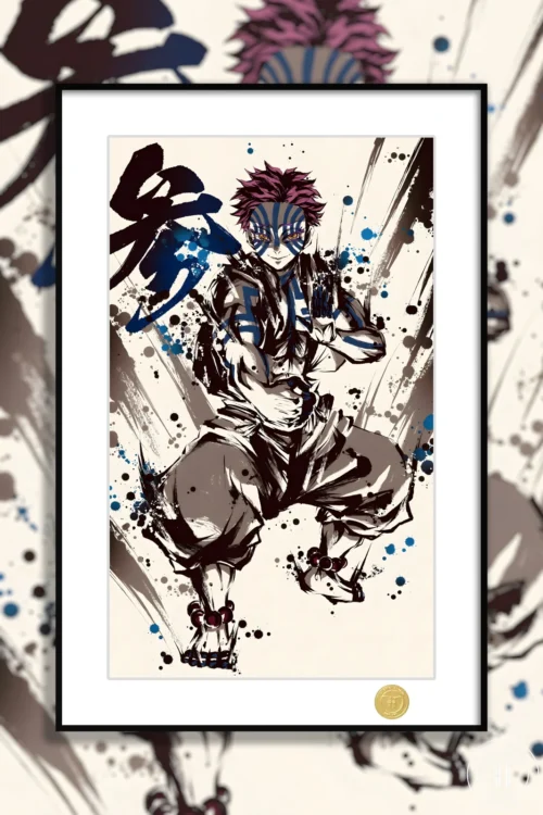 Akaza Decorative Painting - Demon Slayer: Kimetsu No Yaiba - H-TWO Studio