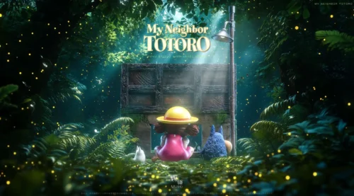 Mei Kusakabe Playing Hide and Seek with LED - My Neighbor Totoro Resin Statue - WuYu Studio