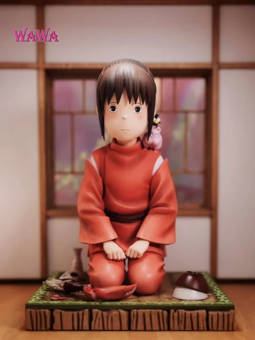 Kneeling Chihiro Ogino - Spirited Away Statue - WAWA Studio