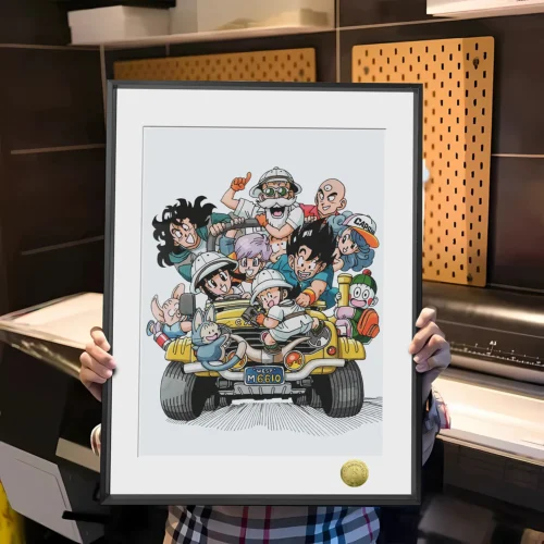 A3 & 4K Size Family Portrait Decorative Painting - Dragon Ball Decoration Painting - HuangGua Studio
