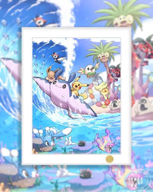 Summer Alola Region Decorative Painting - Pokemon - H-TWO Studio