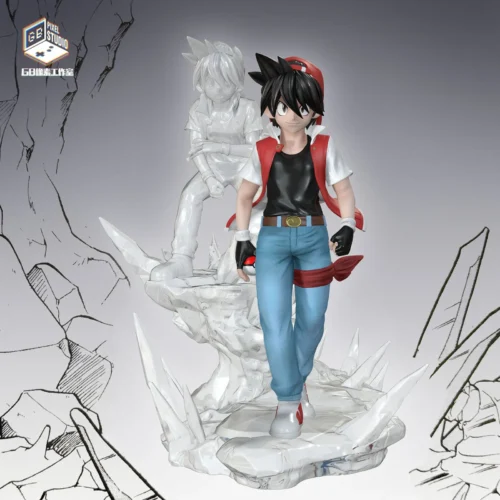 1/20 Scale World Zukan Ice Shadow Red - Pokemon Resin Statue - GB Pixel Studio