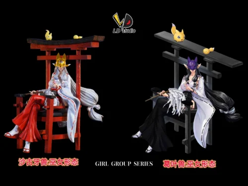 Maid Mode Sakuyamon & Maid Mode Kuzuhamon - Digimon Resin Statue - LD Studio