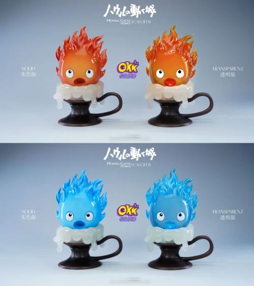 Candlestick Calcifer - Howl's Moving Castle Resin Statue - OKK Studio