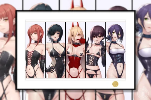 Bound Girl Group Decorative Painting - Chainsaw Man - H-TWO Studio