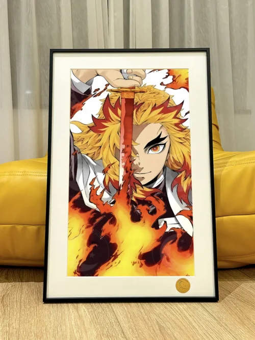 Flame Hashira Kyojuro Rengoku Decorative Painting - Demon Slayer: Kimetsu No Yaiba - Xingkong Studio