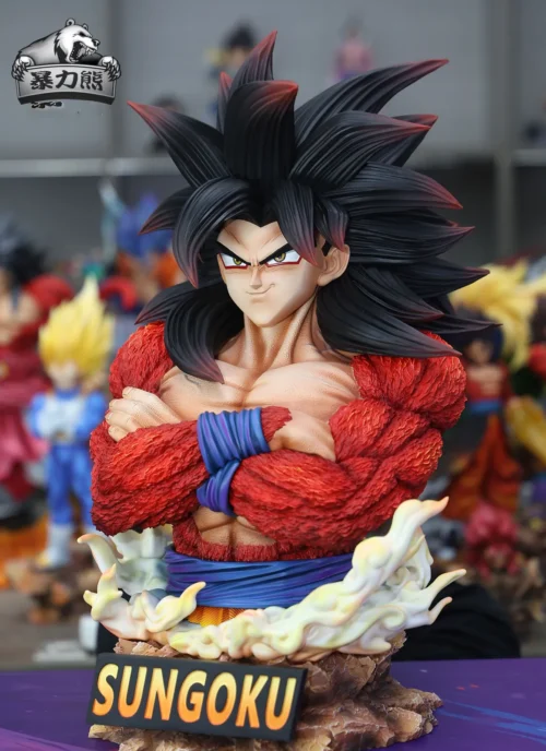 Super Saiyan 4 Son Goku Bust Statue - Dragon Ball Resin Statue - BaoLiXiong Studio