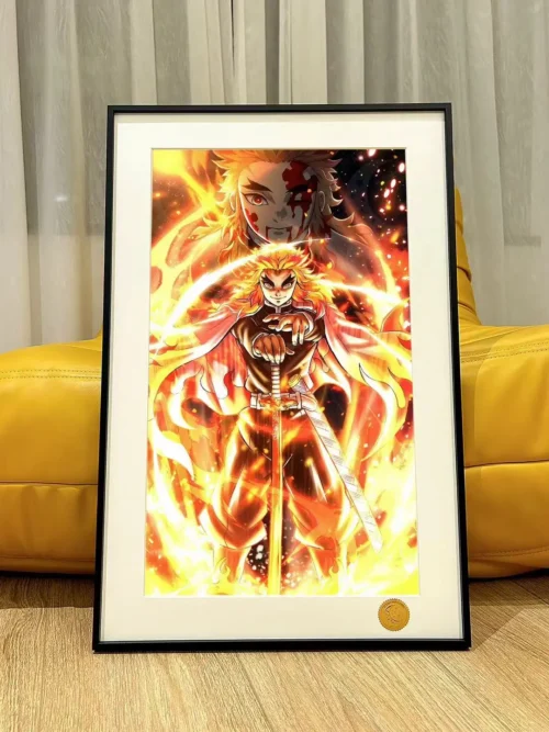 Smiling Flame Hashira Kyojuro Rengoku Decorative Painting - Demon Slayer: Kimetsu No Yaiba - Xingkong Studio