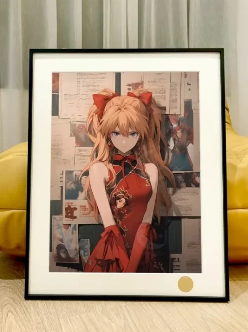Long Hair Cheongsam Ver. Asuka Langley Soryu Decorative Painting - (EVA) Neon Genesis EVAngelion - Xingkong Studio