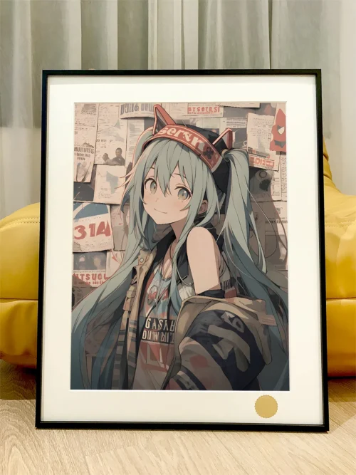 HK Style Hatsune Miku Decorative Painting - VOCALOID - Xingkong Studio