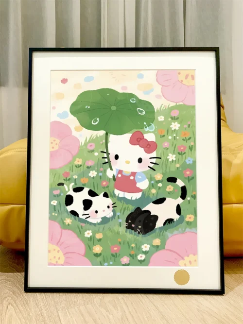 Milk Cow & Kitty Decorative Painting - Hello Kitty - Xingkong Studio