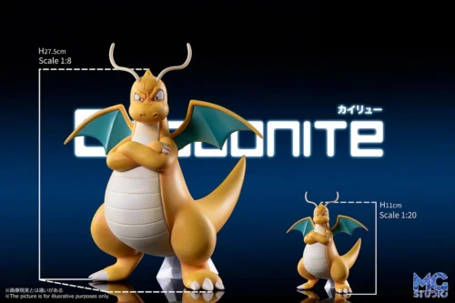 1/20 & 1/8 Scale World Zukan Dragonite - Pokemon Resin Statue - MG Studios