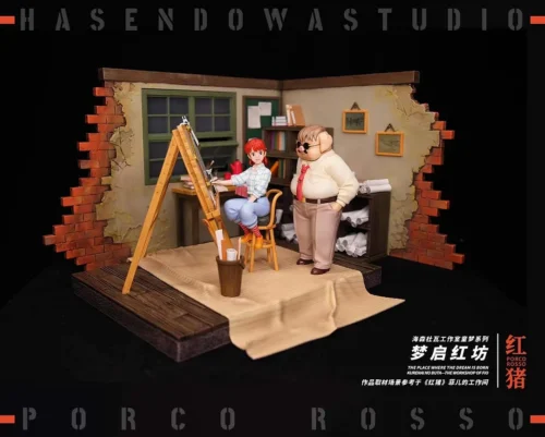 Hayao Miyazaki Movie Series Fio Piccolo's Room - Porco Rosso Resin Statue - HASENDOWA Studio