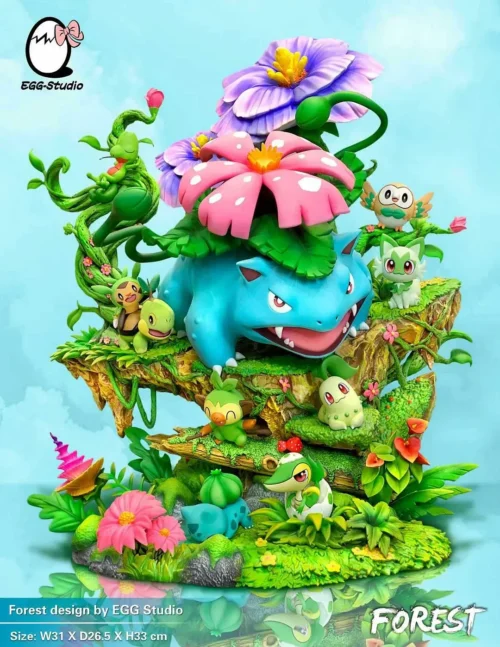 Forest Type Family - Pokemon Resin Statue - EGGS Studios