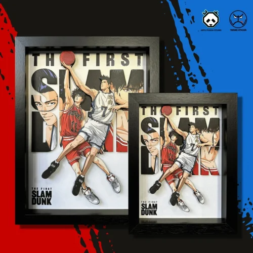 Big & Small Scale 3D Decorative Paint of Kaede Rukawa & Akira Sendoh - SLAM DUNK Decorative Painting - AoTu Panda Studio