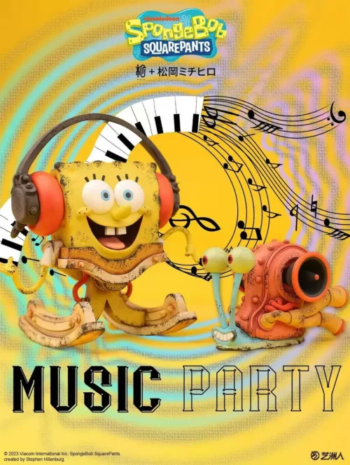 Licensed Music Party SpongerBob Square Pants & Gary the Snail - SpongeBob SquarePants Resin Statue - Manas Workshop