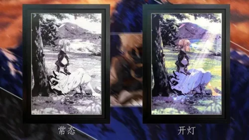 3D Decorative Paint of Violet Evergarden with LED - Violet Evergarden Decorative Painting - momo Studio