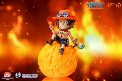 Licensed Devil Fruit Series Portgas D. Ace Sound-Activated Night Lamp with LED - ONE PIECE Statue - HAPPY LIFE Studio