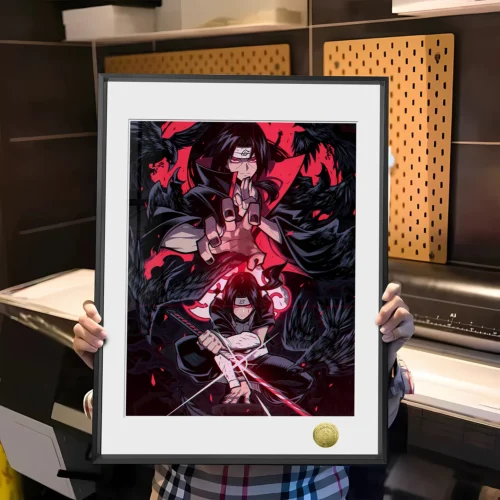 A3 & 4K Size Dual Identity Itachi Uchiha Decorative Painting - Naruto Decoration Painting - HuangGua Studio