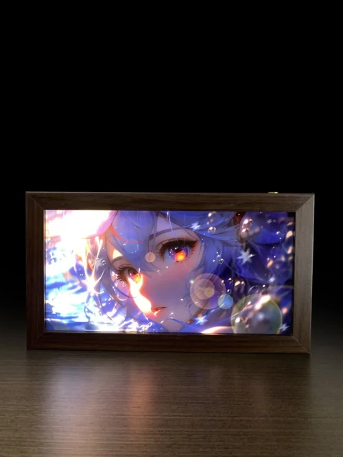 3D Decorative Paint of Light Guide Transformation Ganyu with LED - Genshin Impact Decorative Painting - Mystical Art Studios