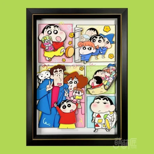 3D Decorative Paint of Nohara Family - Crayon Shin-Chan Decorative Painting - momo Studio