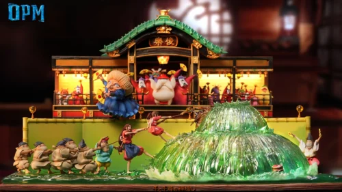 Hayao Miyazaki Desktop Little Scene Series 010 Cleaning River Spirit with LED - Spirited Away Resin Statue - OPM-Studio