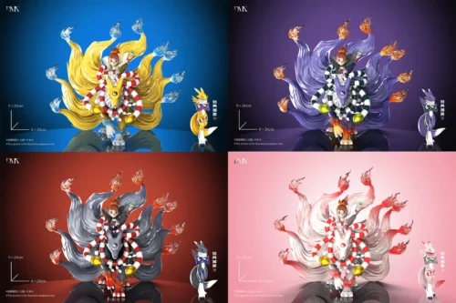 MH Scale Kyubimon & Rika Nonaka & Renamon - Digimon Statue - DMX Studios