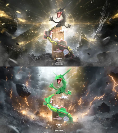 1/20 Scale World Zukan Rayquaza - Pokemon Resin Statue - Wonder Studio