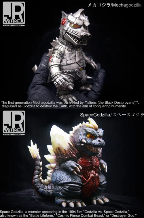 Mechagodzilla & SpaceGodzilla with LED - Godzilla Resin Statue - JR Model Studio