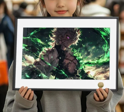 A3 & 4K Size Wind Hashira Sanemi Shinazugawa Decorative Painting - Demon Slayer: Kimetsu No Yaiba Decoration Painting - HuangGua Studio