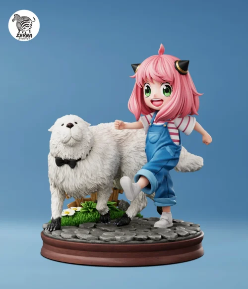 Looking Left Anya Forger & Bond Forger - SPY X FAMILY Resin Statue - Zebra Studio