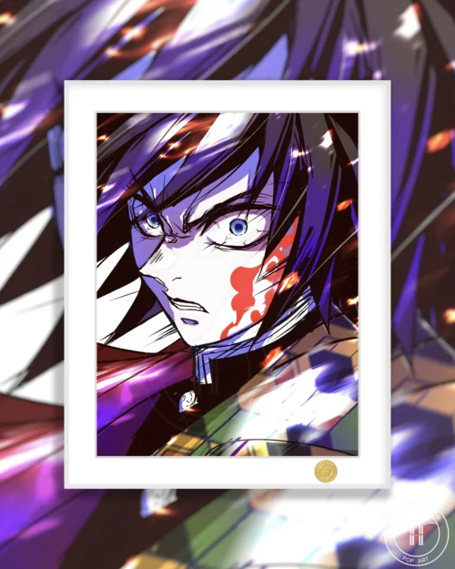 Water Hashira Giyu Tomioka Decorative Painting - Demon Slayer: Kimetsu No Yaiba - H-TWO Studio