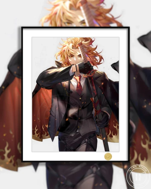 Suit Ver. Kyojuro Rengoku Decorative Painting - Demon Slayer: Kimetsu No Yaiba - H-TWO Studio