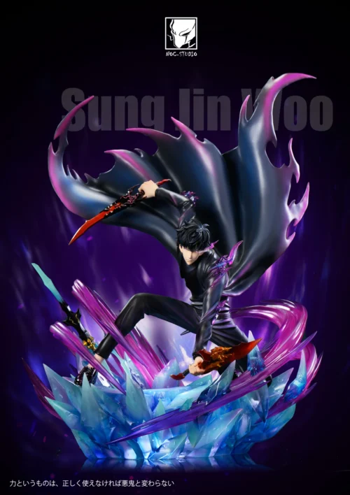 1/6 Scale Squatting Seong Jin woo with LED - Solo Leveling Resin Statue - Noc Studio