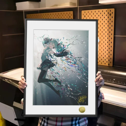 A3 & 4K Size 18th Anniversary Hatsune Miku Decorative Painting - VOCALOID Decoration Painting - HuangGua Studio