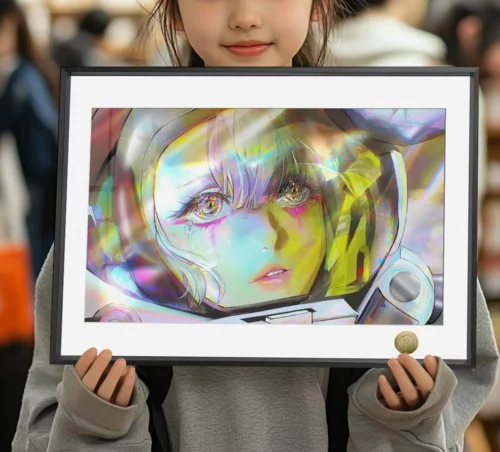 A3 & 4K Size Crying Lucyna Kushinada Decorative Painting - Cyberpunk: Edgerunners Decoration Painting - HuangGua Studio