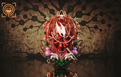 Silksong Hornet Coming Out From Card - Hollow Knight Resin Statue - GEISHA Studio
