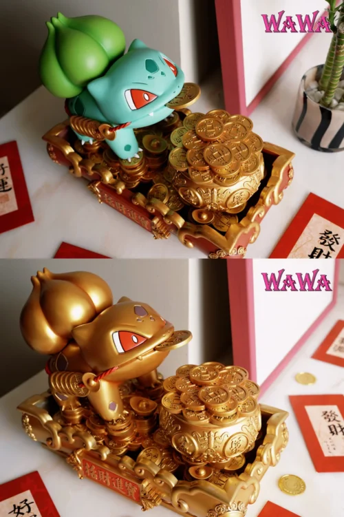 Lucky Money Toad Bulbasaur - Pokemon Resin Statue - WAWA Studio