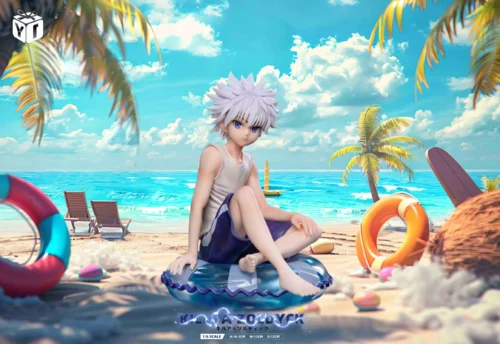 1/6 Scale Summer Ver. Killua Zoldyck - HUNTER X HUNTER Statue - YI-Studio