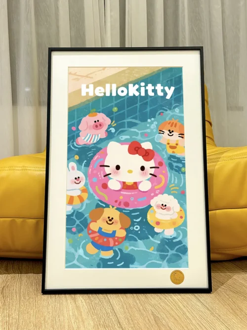 Kitty in Swimming Pool Decorative Painting - Hello Kitty - Xingkong Studio