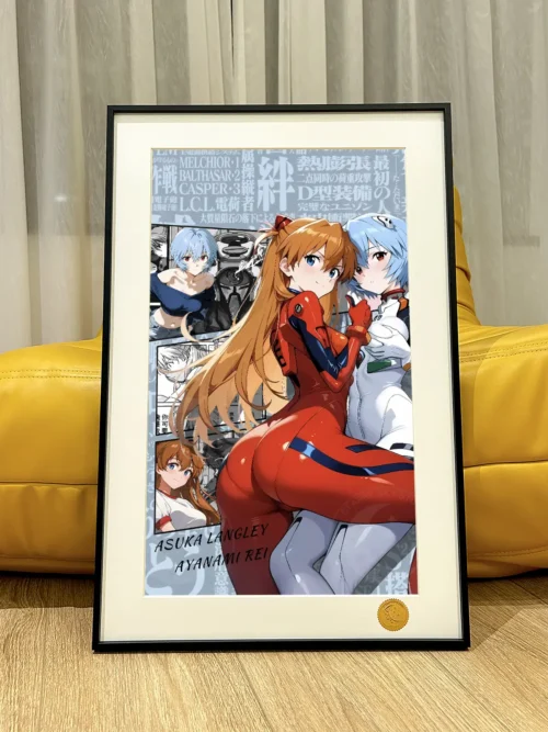 Comic Frame Asuka Langley Soryu & Rei Ayanami Decorative Painting - (EVA) Neon Genesis EVAngelion - Xingkong Studio