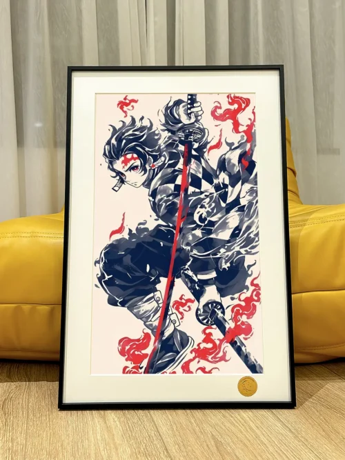 National Style Tanjiro Kamado Decorative Painting - Demon Slayer: Kimetsu No Yaiba - Xingkong Studio