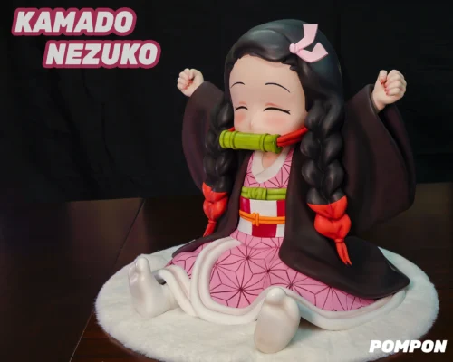 Small & Big Scale Cutie Nezuko Kamado - Demon Slayer: Kimetsu No Yaiba Resin Stateu - PomPon Studio
