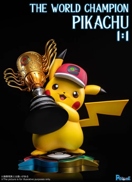 1/1 Scale The World Champion Pikachu - Pokemon Resin Statue - PCHouse Studios