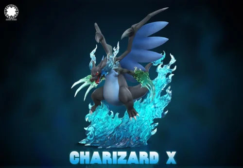 1/20 Scale World Zukan Charizard X - Pokemon Resin Statue - Clover Studio