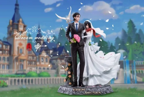 Dream Wedding of Eren Yeager & Mikasa Ackerman - Attack On Titan Resin Statue - LC-Studios